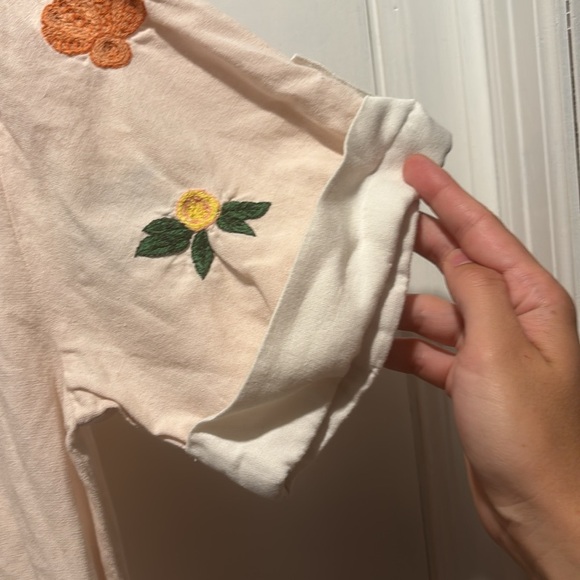 SIGNIFICANT OTHER linen cotton embroidered button down top - Picture 8 of 12